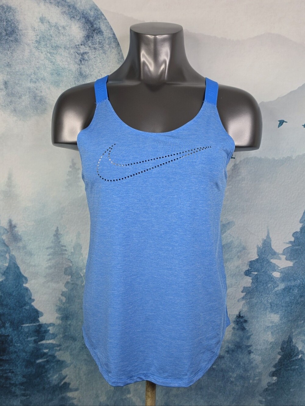 Nike Blue Dri-FIT Elastika Training Tank Top Small